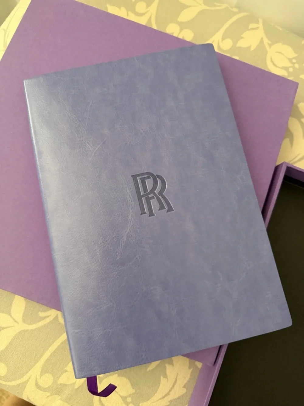 Rolls Royce Purple Notebook & Pen Gift Set Luxury Memo Journal Lined Boxed